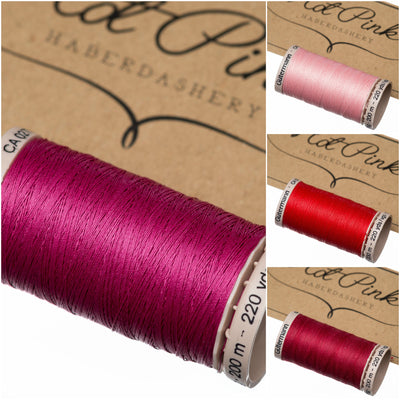 200m Gutermann Cotton Quilting Thread in Reds & Pinks