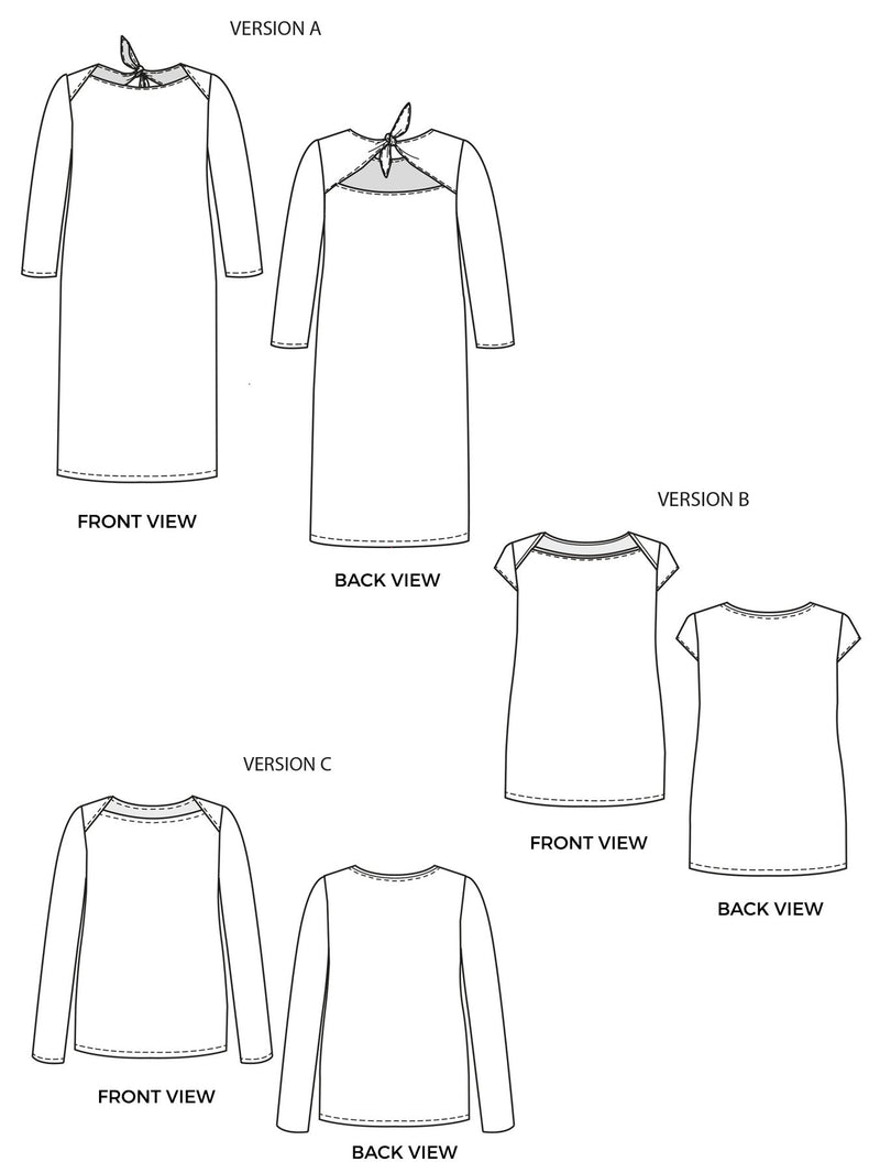 Romy Top and Dress Sewing Pattern by Tilly and the Buttons measurements
