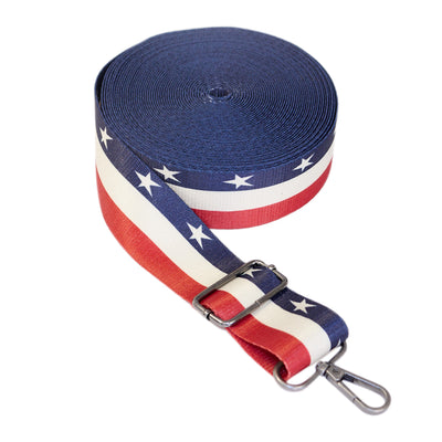 Stars and stripes blue, white and red webbing 38mm