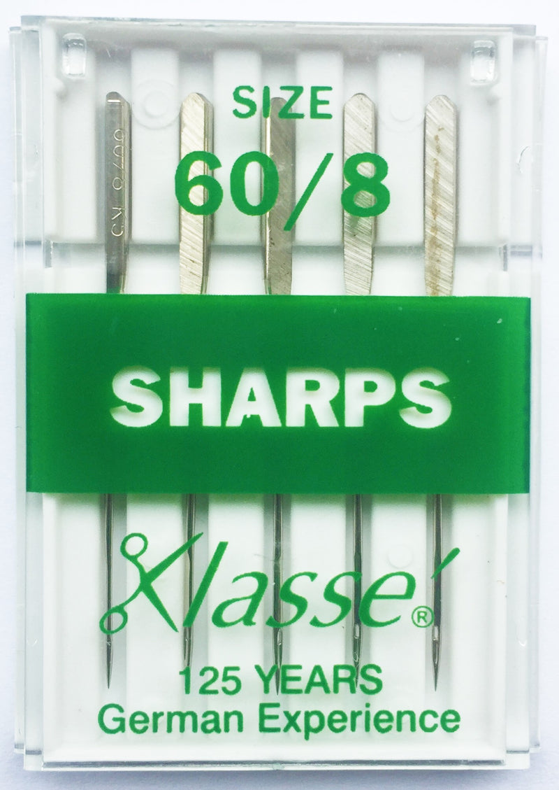 KLASSE Sewing Machine Needles in Sharps 60/8