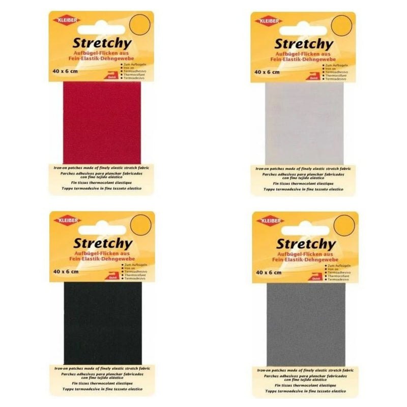 Stretchy clothing iron on repair patch collection photo