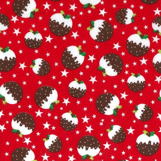 Christmas Puddings – Polycotton Fabric