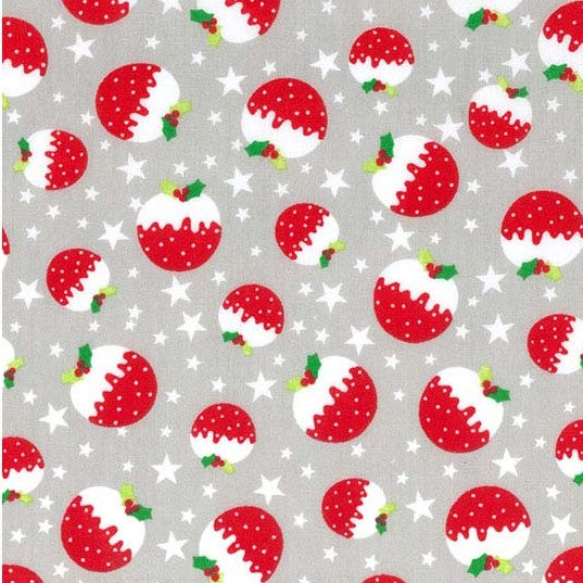 Christmas Puddings – Polycotton Fabric