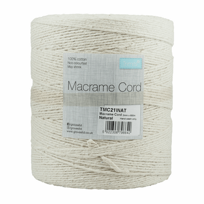 2mm Macramé Natural Cord\Yarn - 800m Rolls