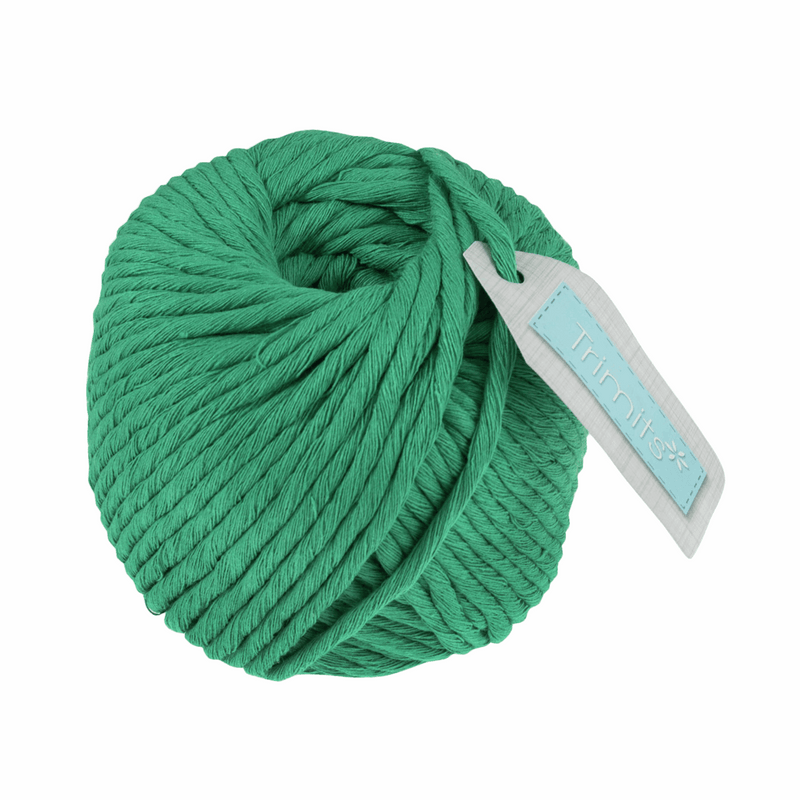 Emerald green 4mm Macramé Cord Yarn Balls 100% cotton - 50m Rolls