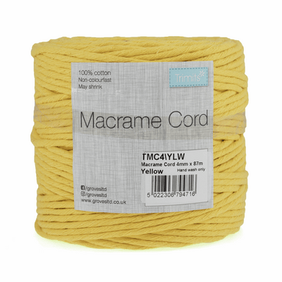 macramé cord in 21 colours, macramé kit