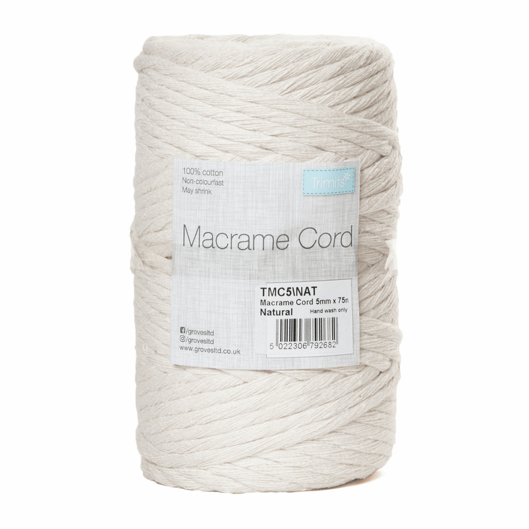 Trimits 5mm Macramé Cord: 75m - Natural Trimits 5mm Macramé Cord: 75m - Natural
