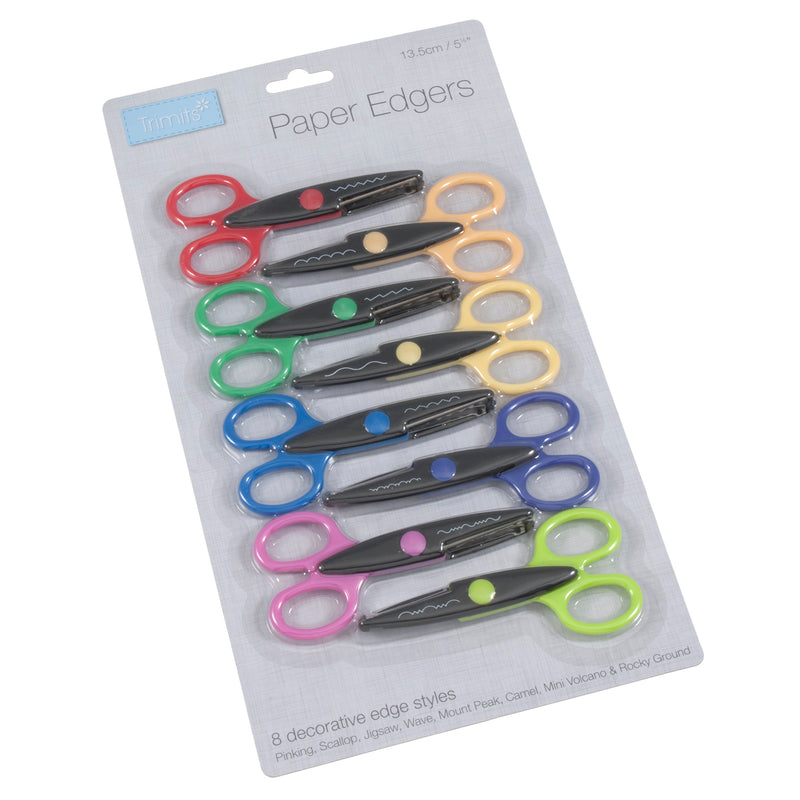Trimits Paper Edgers Scissors - Set of 8