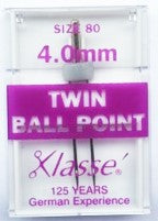 KLASSE Sewing Machine Needles in Twin Ball Point 4.0mm