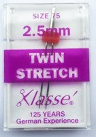 KLASSE Sewing Machine Needles in Twin Stretch 2.5mm