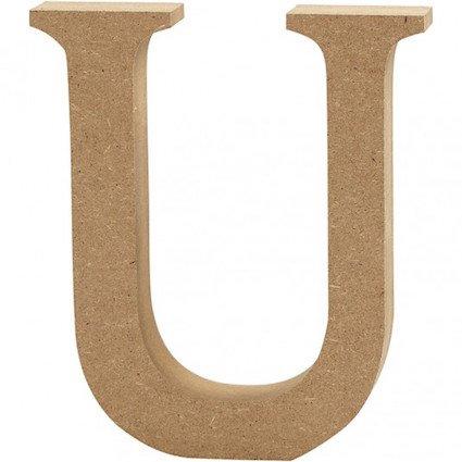 Capital letter U – MDF Wooden letter – 13cm