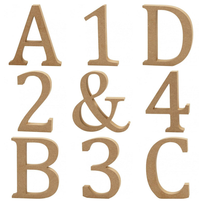 MDF Wood large letters and numbers – 13cm