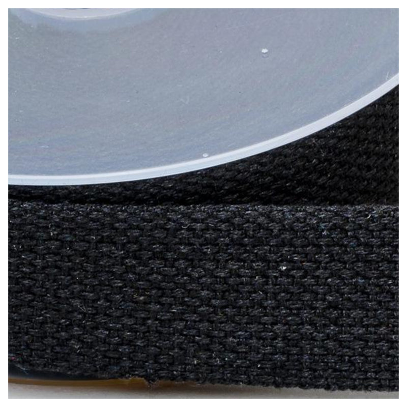 Cotton Basket Weave Webbing 30mm in black