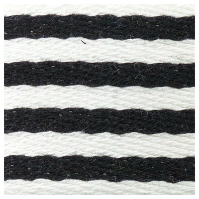 38mm Striped Webbing in black and white
