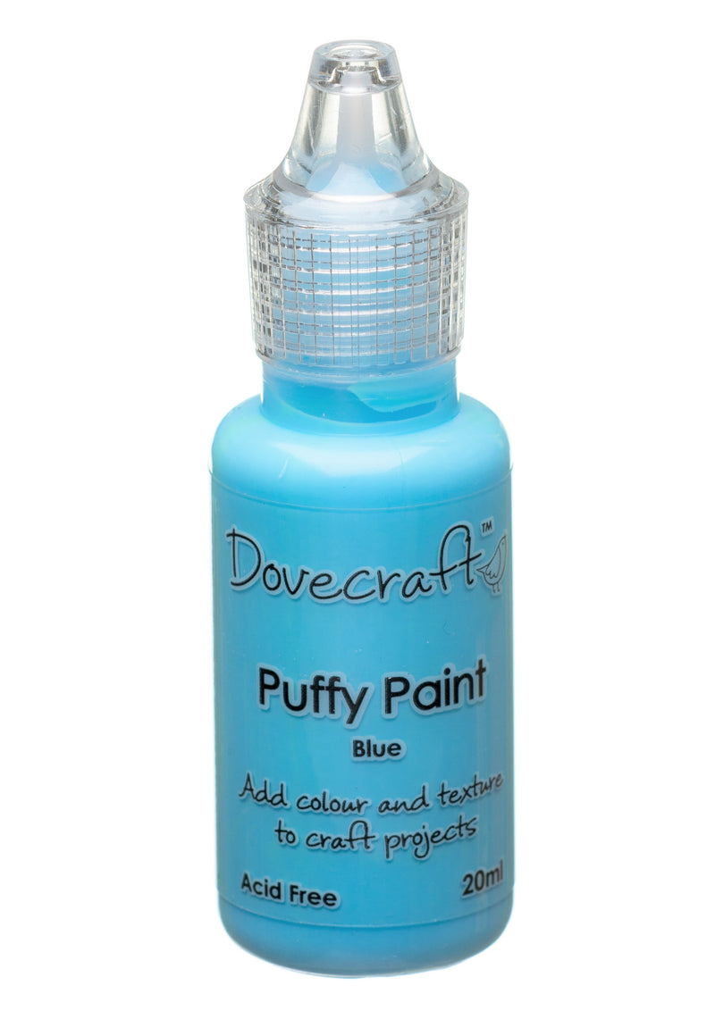 Blue Dovecraft puffy paint - 3D paint for use on card, paper and fabric 