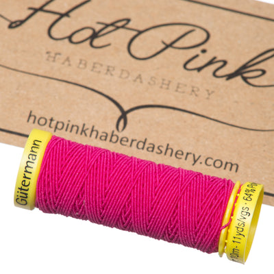 Gutermann Shirring Elastic Thread 10m Reel bright pink 3055