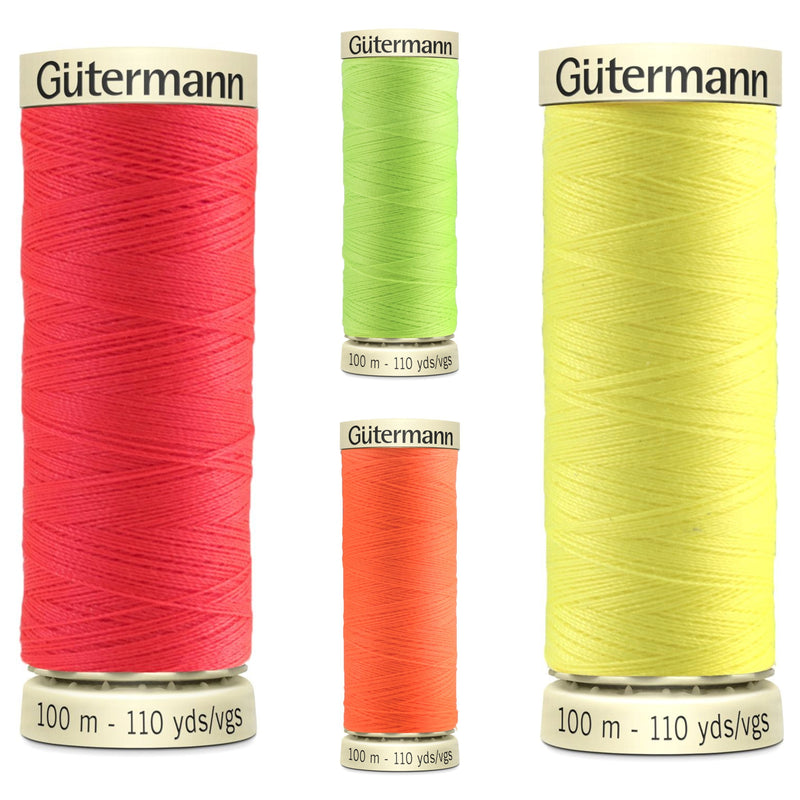 Bright neon sew-all Gutermann 100m thread