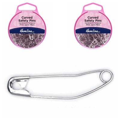 Hemline curved quality safety pins for sewing