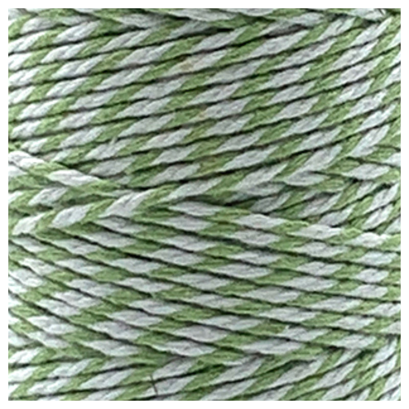 2mm Bright Bakers Twine/String in striped spring and white