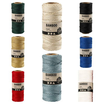 1mm 100% natural Bamboo Cord in Assorted Colours