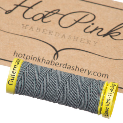 Gutermann Shirring Elastic Thread 10m Reel dark grey  1505