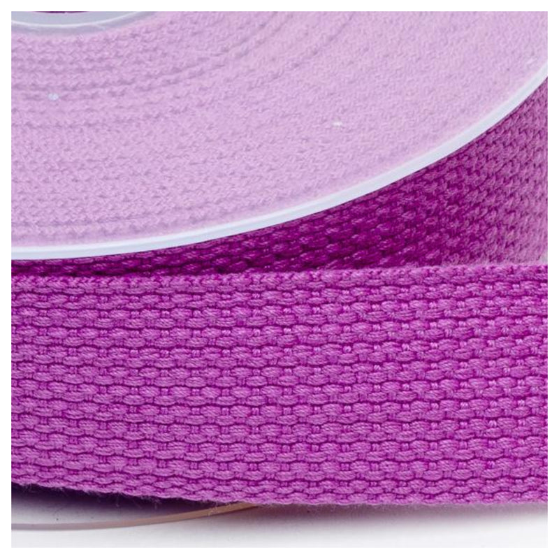 Cotton Basket Weave Webbing in lilac 52