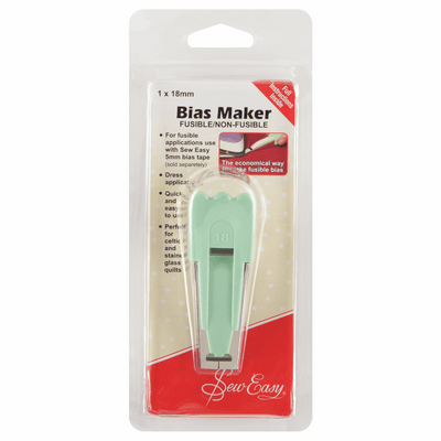 Sew easy fusible bias tape maker for fabric in 18mm green