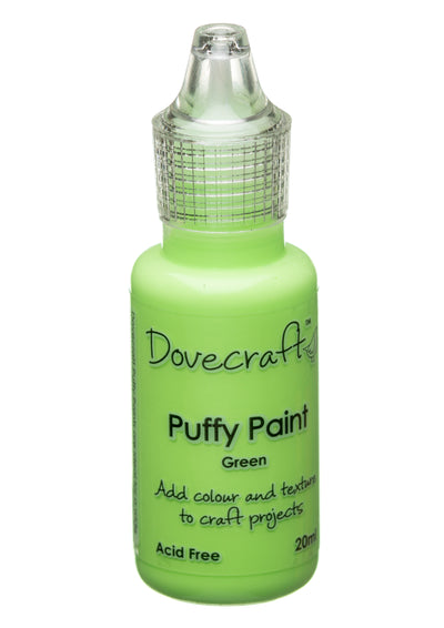 Green Dovecraft puffy paint - 3D paint for use on card, paper and fabric 