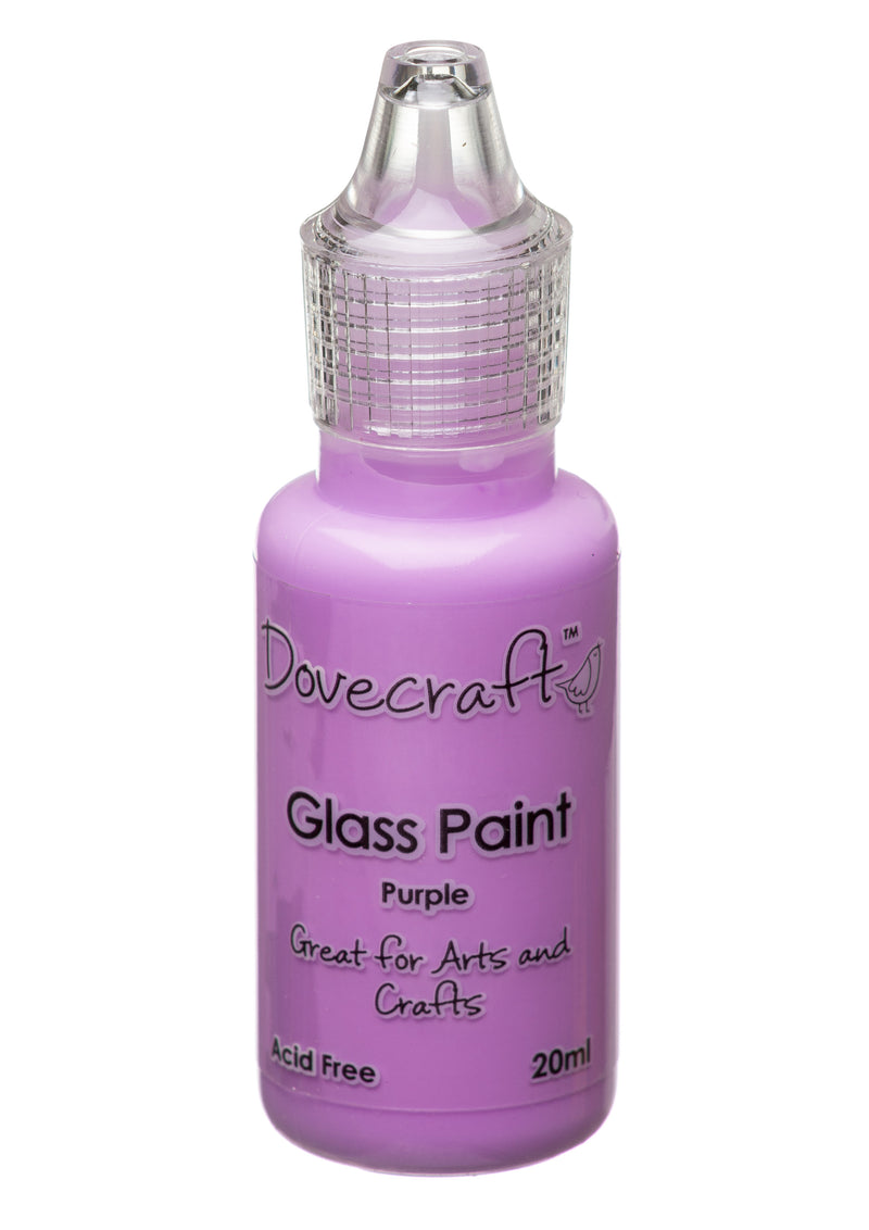 Purple Dovecraft Glass Paint. Use to upcycle old glass objects or decorate glass surfaces.