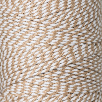 2mm Bright Bakers Twine/String in striped blonde and brown