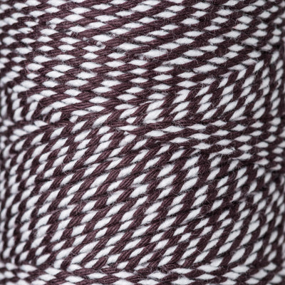 2mm Bright Bakers Twine/String in striped brown and white