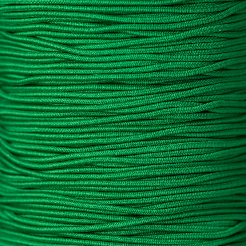 1mm Round Crafting Elastic cord in emerald green