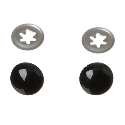 Soft Toy & Teddy Bear Safety Eyes - Solid Black Eyes in Sizes from 6mm-30mm
