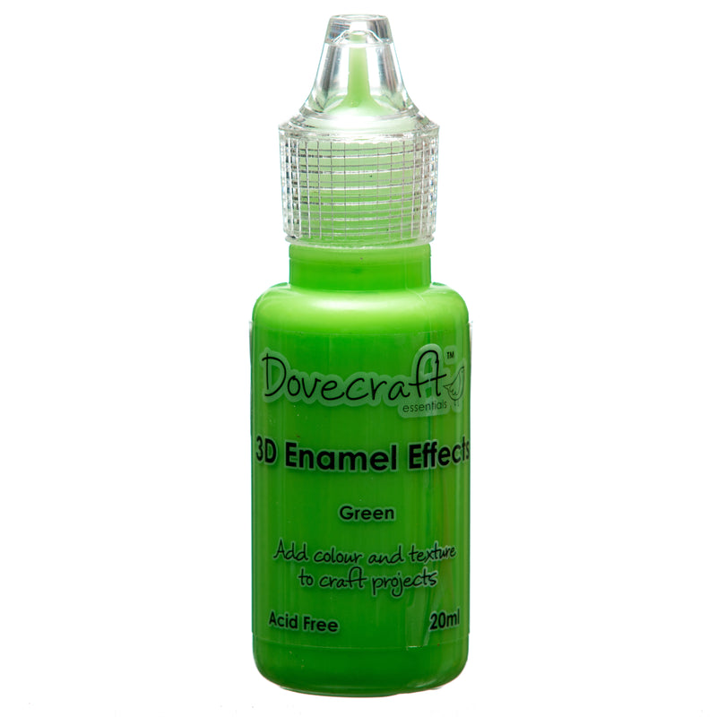 Green Dovecraft Enamel Effect Paints for card, fabric and all crafting applications