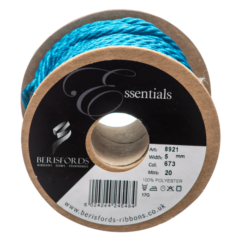 5mm Silky and shiny Barley Twist Rope Cord by Berisfords