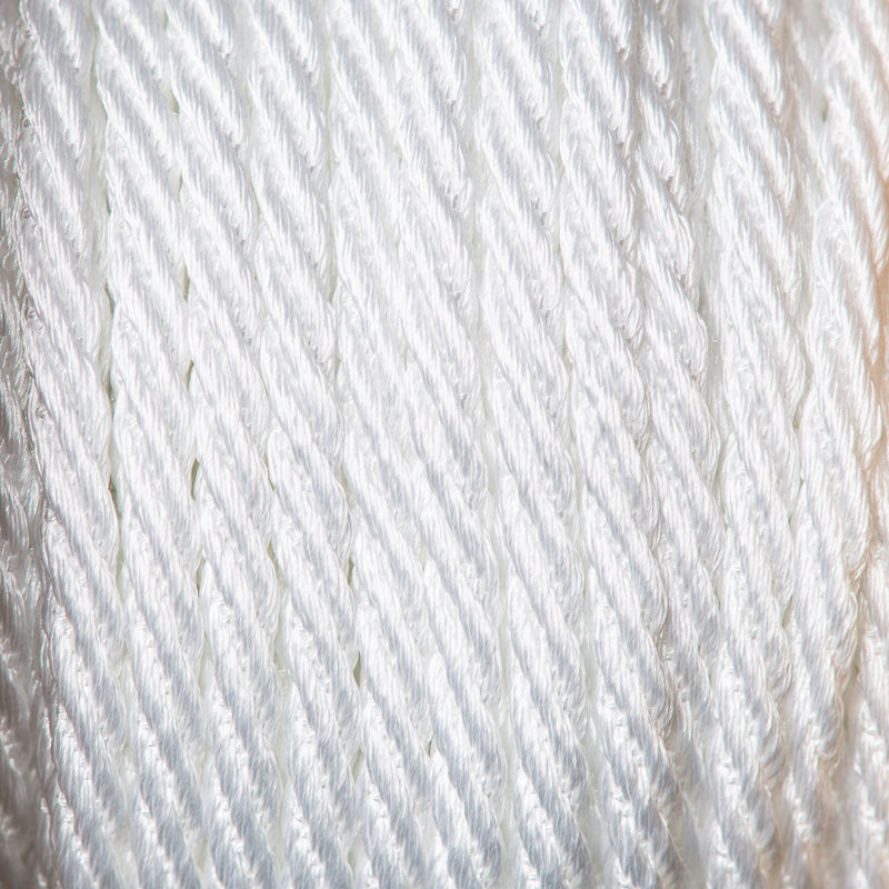 5mm Silky and shiny Barley Twist Rope Cord by Berisfords in white 1