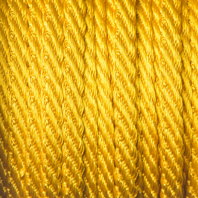 5mm Silky and shiny Barley Twist Rope Cord by Berisfords in gold 37