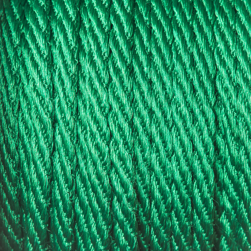 5mm Silky and shiny Barley Twist Rope Cord by Berisfords in emerald green 23