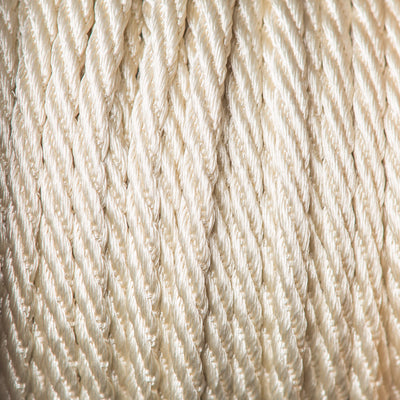 5mm Silky and shiny Barley Twist Rope Cord by Berisfords in cream 50