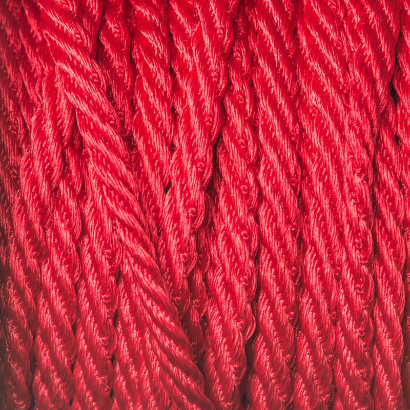 5mm Silky and shiny Barley Twist Rope Cord by Berisfords in red 15