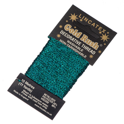 Decorative Christmas Metallic Glitter Thread Lincatex Embroidery Sewing Craft 10m Card in jade