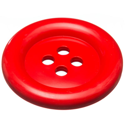Large 51mm plastic clown costume buttons in red