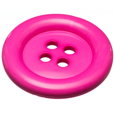 Large 51mm plastic clown costume buttons in pink