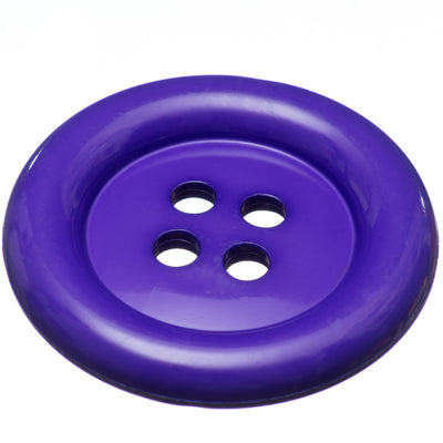 Large 51mm plastic clown costume buttons in purple