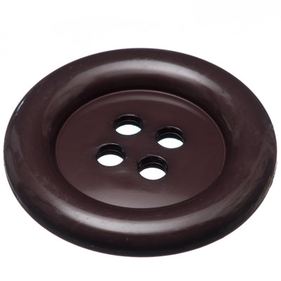 Large 51mm plastic clown costume buttons in brown