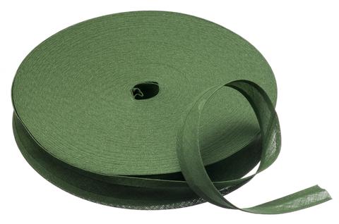 100% cotton bias binding in 25mm width in plate green