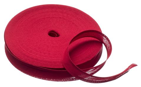100% cotton bias binding in 16mm width in cherry red