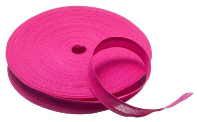 100% cotton bias binding in 16mm width in bright pink