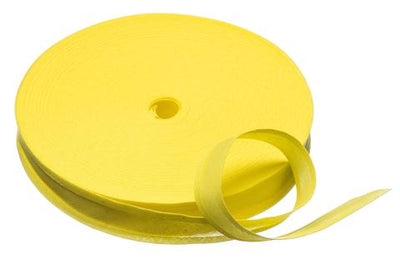 100% cotton bias binding in 16mm width in lemon yellow