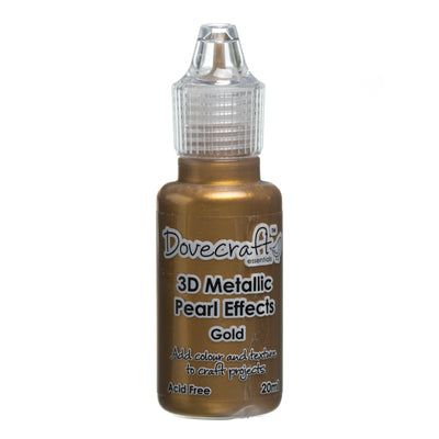 Dovecraft 3D Metallic Pearl Effect Glue Paint in Gold